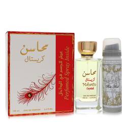 Lattafa Mahasin Crystal Eau De Parfum Spray with 1.7 oz Deodorant Spray By Lattafa by Lattafa