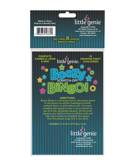 Little Genie Boozy Bingo Scratch-Off Game — 8 Cards