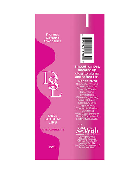 Dick Sucking Lips Lip Plumper - Strawberry 15 ml by Little Genie