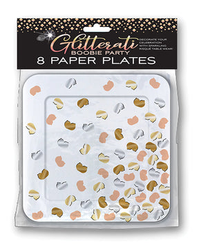 Glitterati Boobie Party Plates - Pack of 8 by Candy Prints