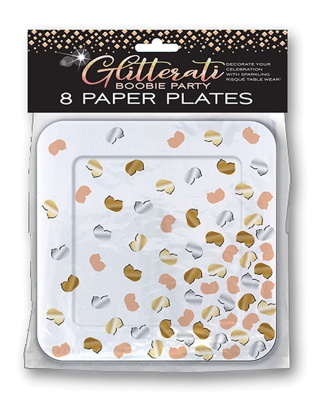 Glitterati Boobie Party Plates - Pack of 8 by Candy Prints