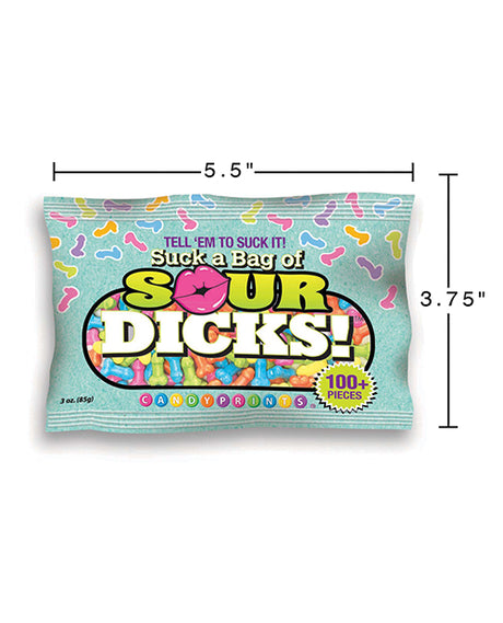 Candy Prints Sour Novelty Candy — 100 pc (3 oz) Bag