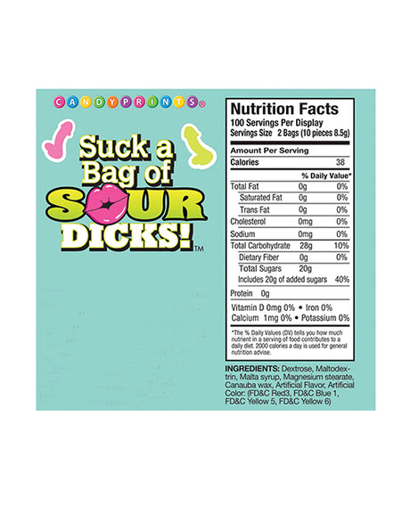 Candy Prints Sour Novelty Candy — 100 pc (3 oz) Bag