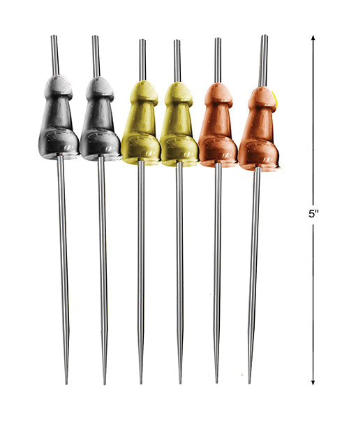 Glitterati Penis Hor D'Oeuvre Picks - Set of 6 by Candy Prints