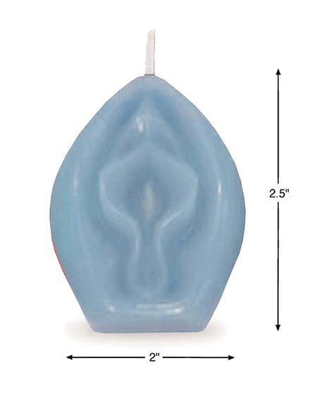 Little Genie Eden's Vagina Candle — Blue, 3-inch Vanilla