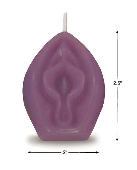 Little Genie Eden's Vagina Candle — Purple, Vanilla Scented, 3-inch