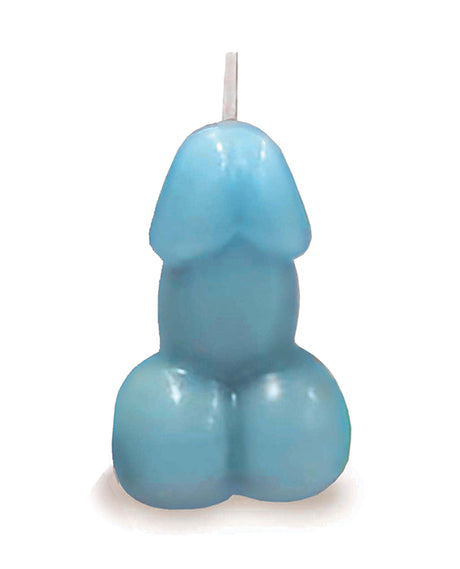 Little Genie Eden's Penis Candle — 3-inch Vanilla Scent, Blue