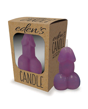 Eden's Penis Candle - Purple - Vanilla by Little Genie