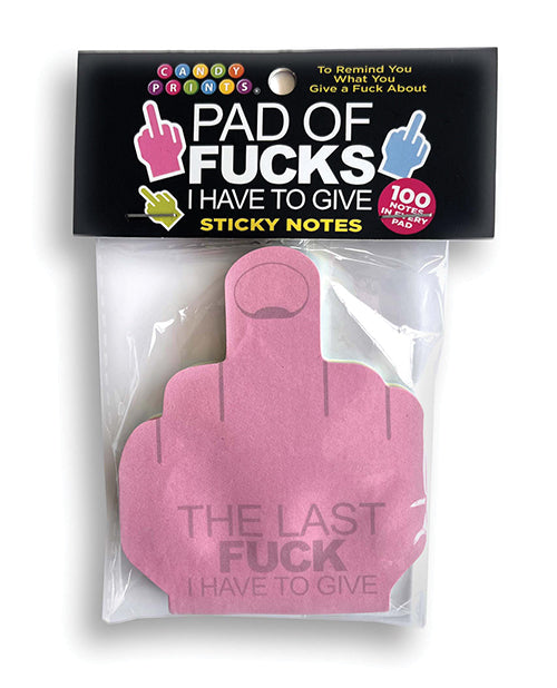 Last Fuck I Have to Give Sticky Notes - 100 Notes Per Pad by Little Genie
