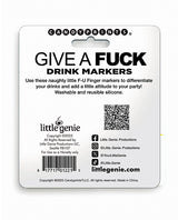 Little Genie Middle Finger Drink Markers — 6‑Piece Multi-Color Set