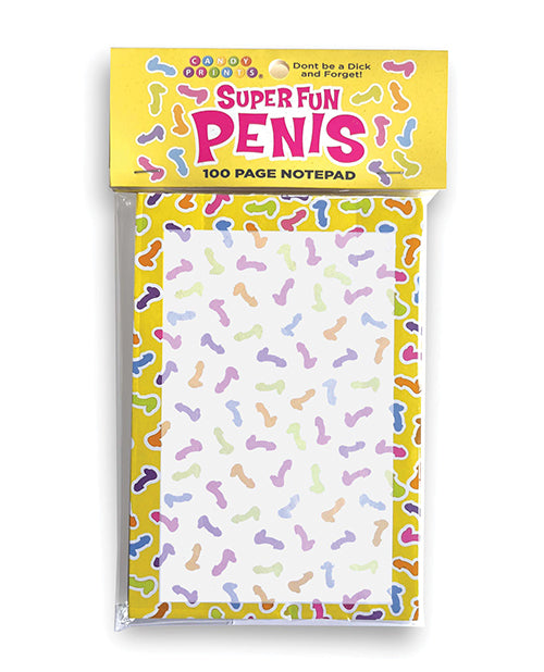 Super Fun Penis Notepad - 100 Sheet Notepad by Little Genie