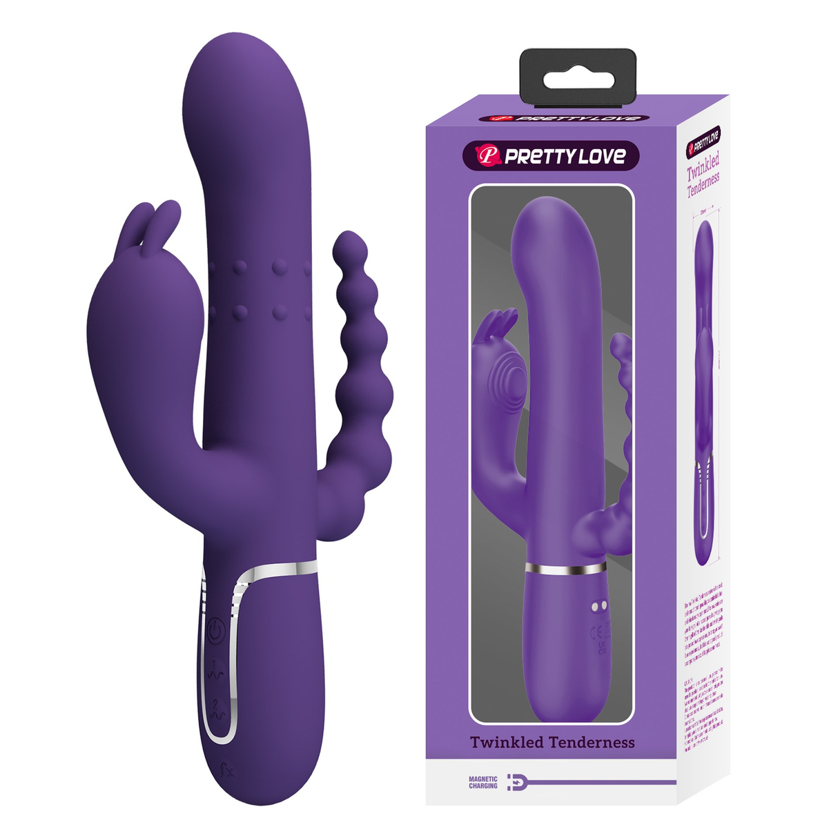 Pretty Love Cammy 4‑in‑1 Triple‑Stimulation Vibrator — Purple - BW-500036-2