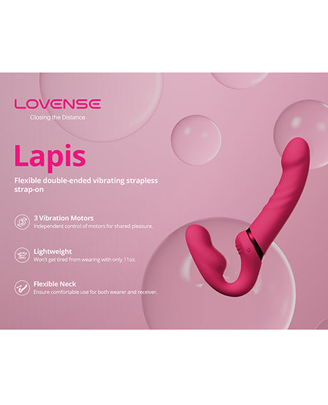 Lovense Lapis Vibrating Strapless Strap On - Pink by Lovense