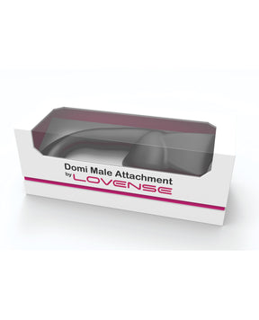 Lovense Domi Flexible Rechargeable Mini Wand Male Attachment - Black by Lovense