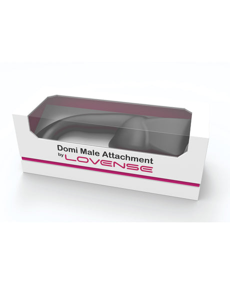 Lovense Domi Flexible Rechargeable Mini Wand Male Attachment - Black by Lovense