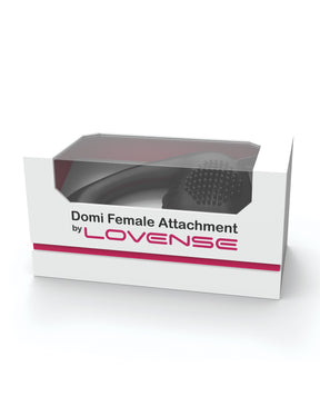 Lovense Domi Flexible Rechargeable Mini Wand Female Attachment - Black by Lovense