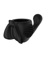 Lovense Domi Flexible Rechargeable Mini Wand Female Attachment - Black by Lovense