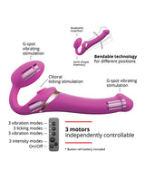 Strap On Me Multi Orgasm Bendable Strapless Strap On Large - Fuchsia by Strap-On-Me
