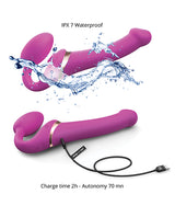 Strap On Me Multi Orgasm Bendable Strapless Strap On Large - Fuchsia by Strap-On-Me