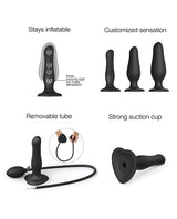 Strap On Me Inflatable Dildo Plug - Black by Strap-On-Me
