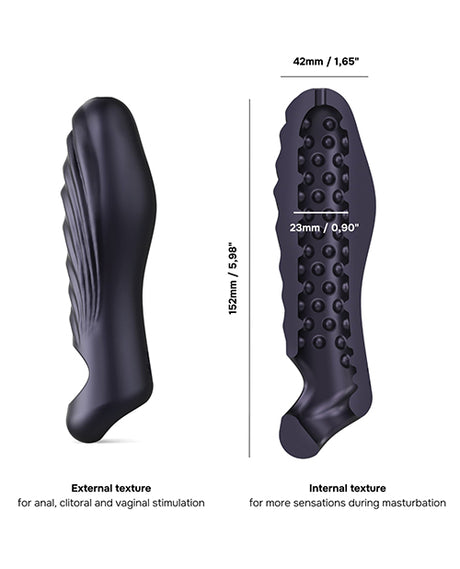Manwan RYZER Penis Sleeve - Black Plum by Manwan