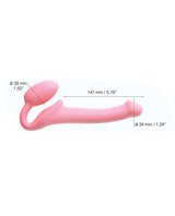 Strap-on-Me Semi-Realistic Bendable Strap-on - Pink SM by Strap-On-Me
