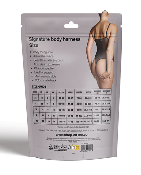 Strap-On-Me Signature Body Harness — Black, XS