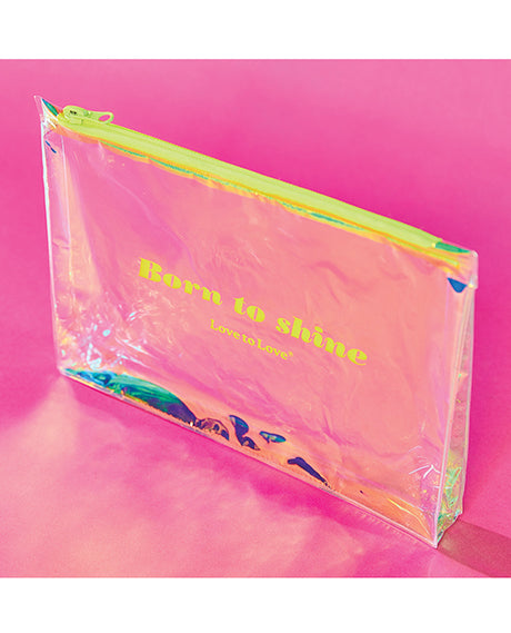 Love to Love Born to Shine PVC Pouch — Acid Yellow