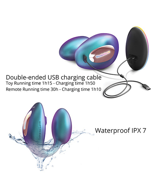 Love to Love Wonderlover Dual Stimulator - Iridescent Turquoise by Love to Love