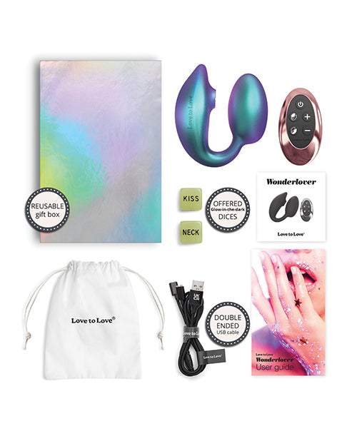 Love to Love Wonderlover Dual Stimulator - Iridescent Turquoise by Love to Love