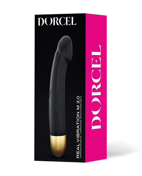 Dorcel Real Vibration M 8.6" Rechargeable Vibrator 2.0 - Black/Gold by Dorcel