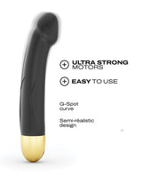 Dorcel Real Vibration M 8.6" Rechargeable Vibrator 2.0 - Black/Gold by Dorcel