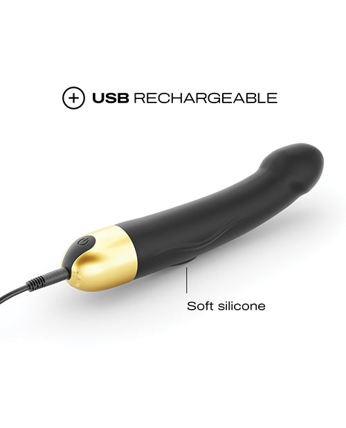 Dorcel Real Vibration M 8.6" Rechargeable Vibrator 2.0 - Black/Gold by Dorcel