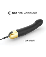 Dorcel Real Vibration M 8.6" Rechargeable Vibrator 2.0 - Black/Gold by Dorcel