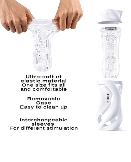 Dorcel Deep Blow Masturbator - White by Dorcel