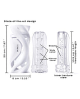 Dorcel Deep Blow Masturbator - White by Dorcel
