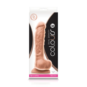 nsnovelties Colours Dual Density 8-inch Dildo — White - NSN-0403-21