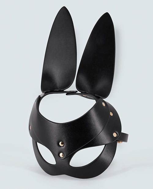 Lust PU Leather Bunny Mask - Black by Lust