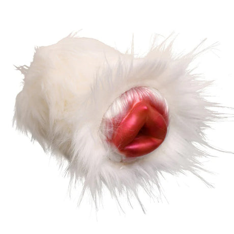 Snow She-Wolf Silicone Stroker — White Faux-Fur Cover by XR Brands - CC-AH617