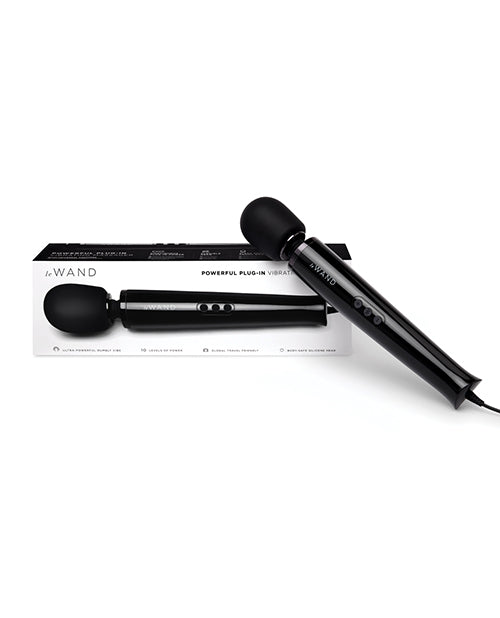 Le Wand Powerful Plug-In Vibrating Massager - Black by Le Wand