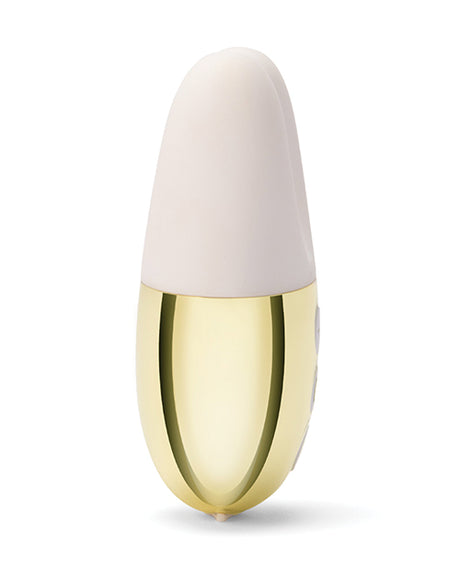Le Wand Double Vibe Palm-Sized Rechargeable Vibrator — White Gold