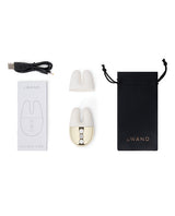 Le Wand Double Vibe Palm-Sized Rechargeable Vibrator — White Gold
