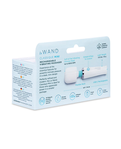 Le Wand Classique Mini Wand Massager — Rechargeable Travel Mini