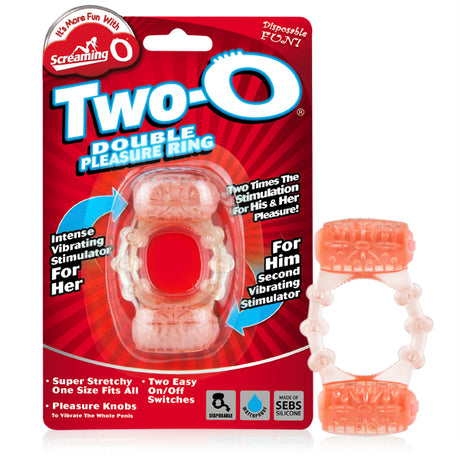 Screaming O Two-O Disposable Vibrating Cock Ring — 12 Count White Box - TWO110D