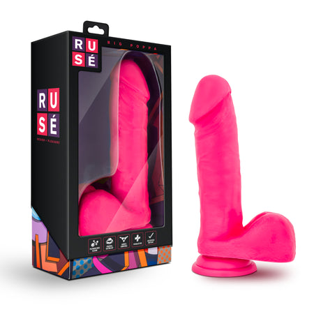 Blush Ruse Big Poppa Realistic Dildo — 6.6 in Insertable, Hot Pink - BL-86700
