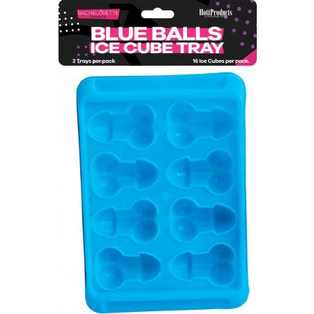 Hott Products Blue Balls Penis Ice Cube Tray, 7" x 5" - HTP2219