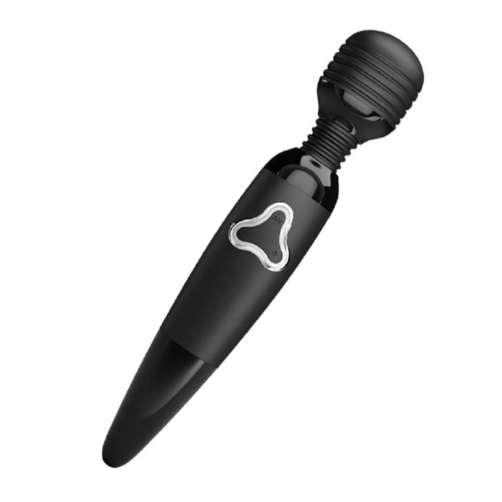 Pretty Love Body Wand Vibrator with LED Light — Black - BW-055010-1