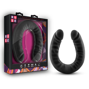 Blush Ruse Double-Headed Silicone Dildo — 18 Inch, Black - BL-32395