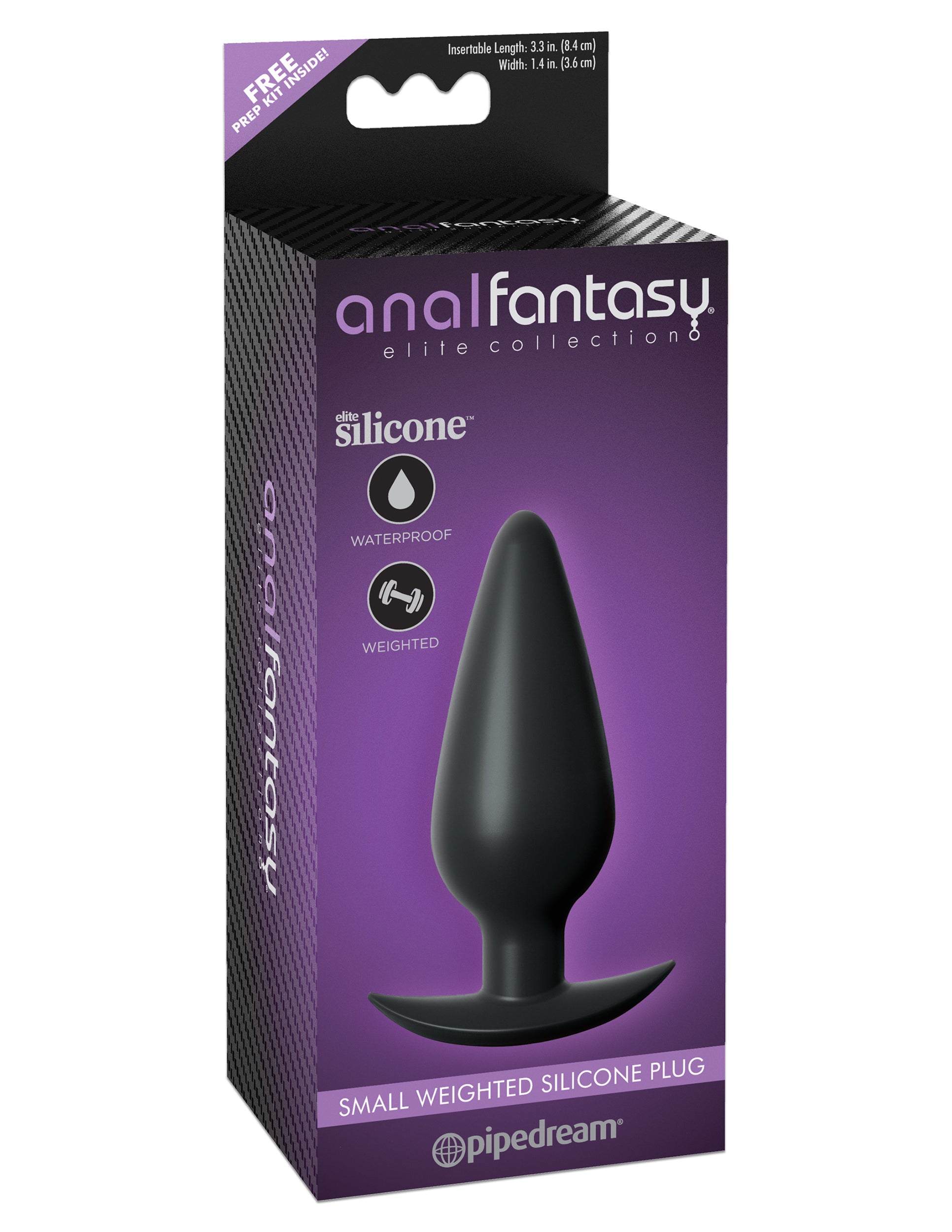 Anal Fantasy Elite Small Weighted Silicone Plug by Pipedream