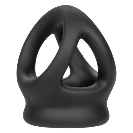 Alpha Liquid Silicone Dual Cage and Ring - Black Ring - Black